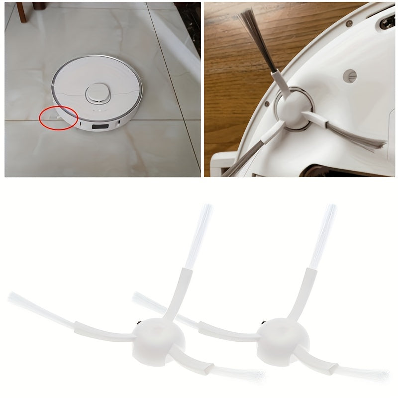 Set of 10 Side Brushes for Robot Vacuums, Long-Lasting Plastic, Effective Floor Cleaning