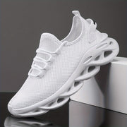 Men's Breathable Mesh Casual Sneakers Black White Two-Tone All-Season