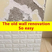 3D Peel-and-Stick Wall Decals for DIY Home Renovation European Style Reusable Washable Foam Wallpaper