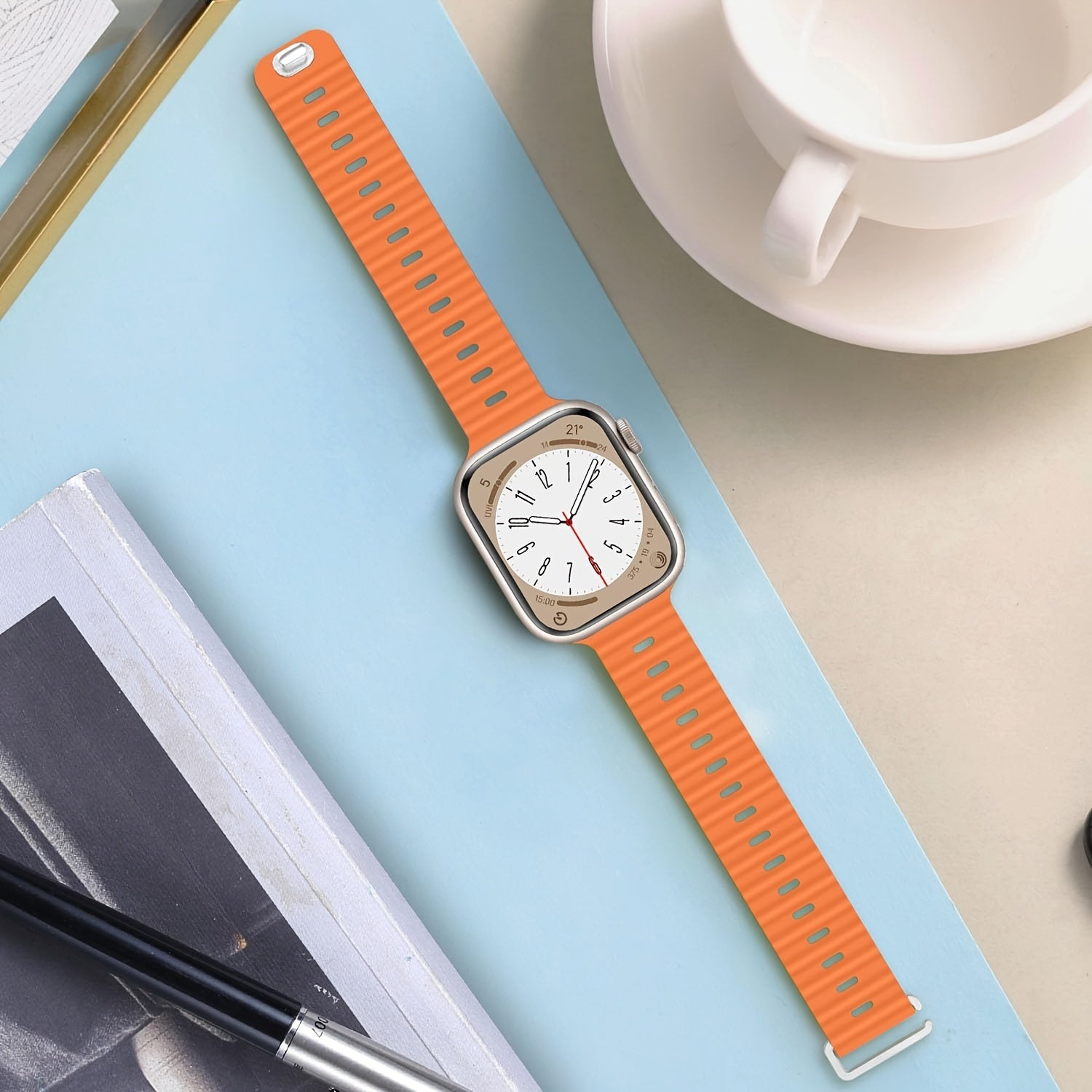 Waterproof Silicone Ocean Band for Apple Watch Series 1-9 Ultra SE 38mm-49mm Smartwatch Band