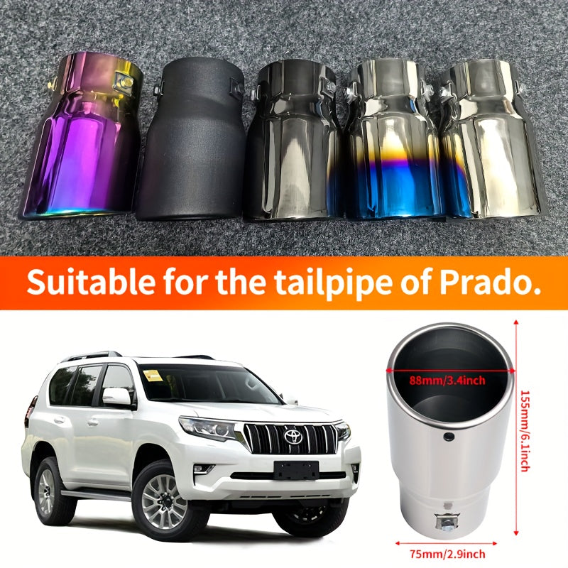 Stainless Steel Car Exhaust Pipe Universal Fit for 6.8-7.3cm Tailpipe