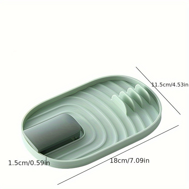 Soporte de utensilios de cocina de plástico con tapa, organizador de encimera para espátulas y cucharas