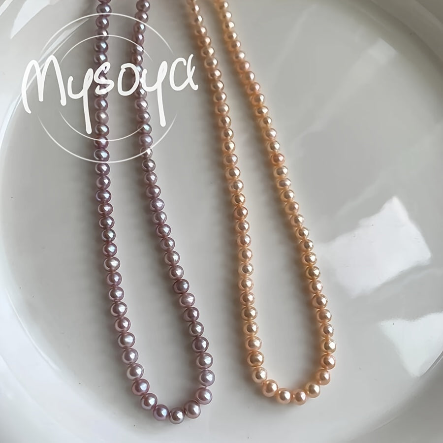 Boho Qo'lda tayyorlangan Okean marjonli zanjir 5-6mm Iyun tug'ilgan kun tosh tabiiy zargarlik buyumlari kundalik va bayram kiyish uchun