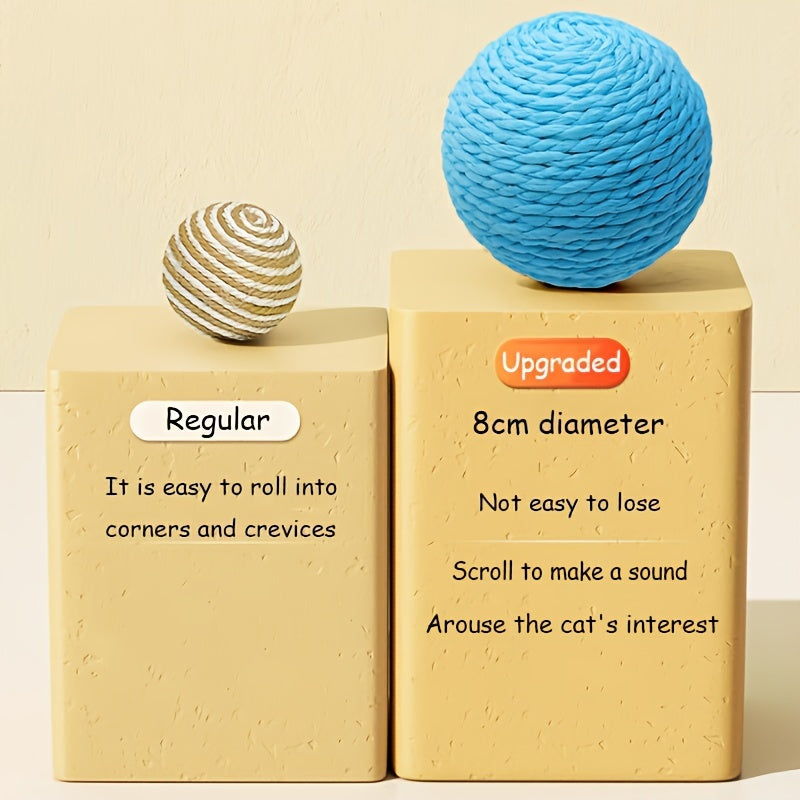 Interactive Cat Toy Ball Made of Cardboard for Cats to Relieve and Play