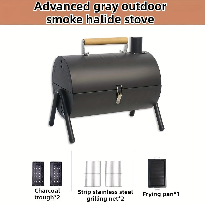 6Pcs Portable BBQ Grill for Outdoor Camping Non-Smoking Barbecue