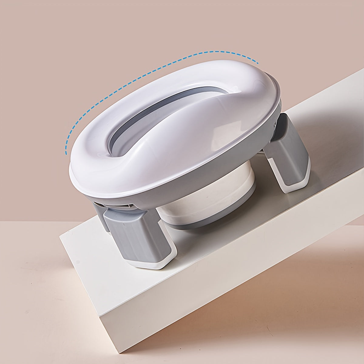 Bolalar uchun portativ, yigʻiladigan hojatxona qopqogʻi, mustahkam polipropilondan tayyorlangan, uy va tashqarida foydalanish uchun