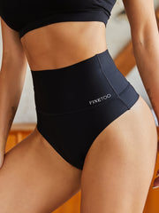 Women's High Waisted Tummy Control Thongs with Soft Stretchy Fabric