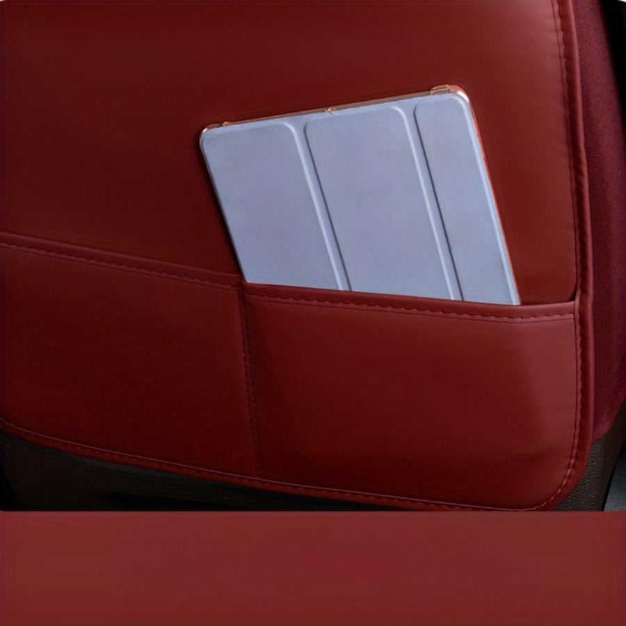 Car Seat Cover Summer Full Coverage Lumbar Support Maroon for Car Seats