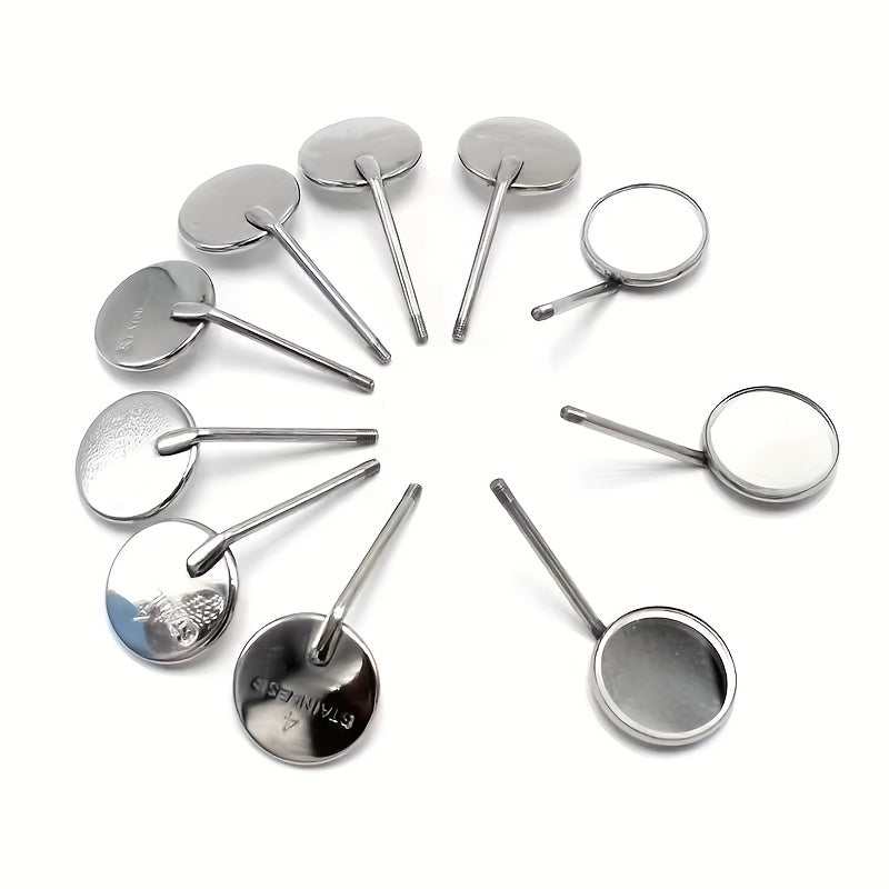 20 Stainless Steel Dental Mirrors Set No 4 and No 5 for Oral Examination