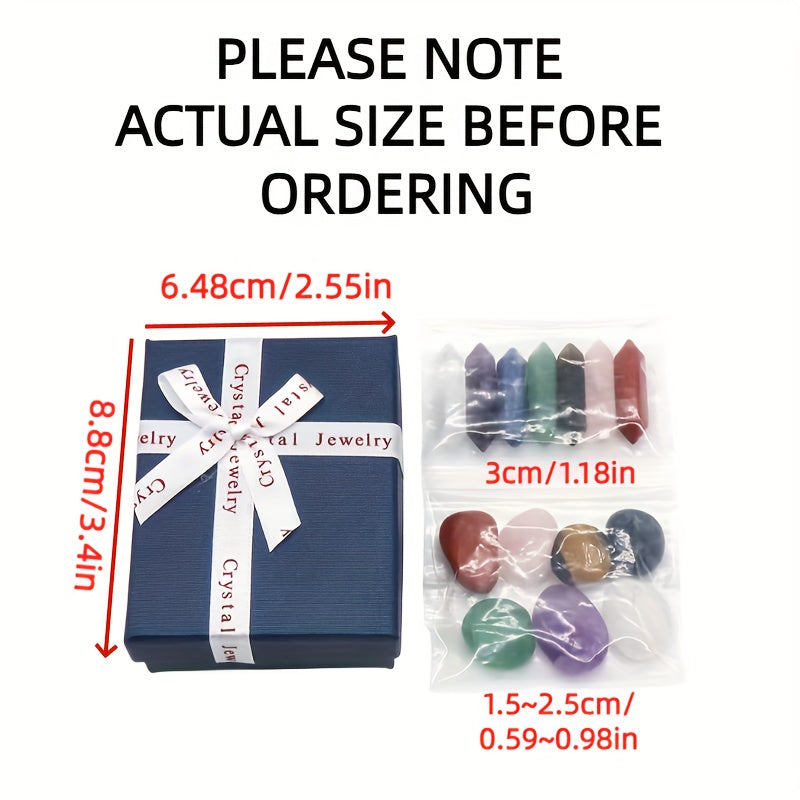 14-Donali Tabiiy Kvarts Minerali To'plami Dekoratsiya va Rojdestvo Sovg'a G'oyalari bilan