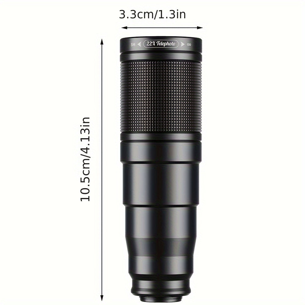 10-in-1 Mobile Phone Lens Kit with 22X Telephoto Macro Wide Angle Fisheye and HD Camera Lenses