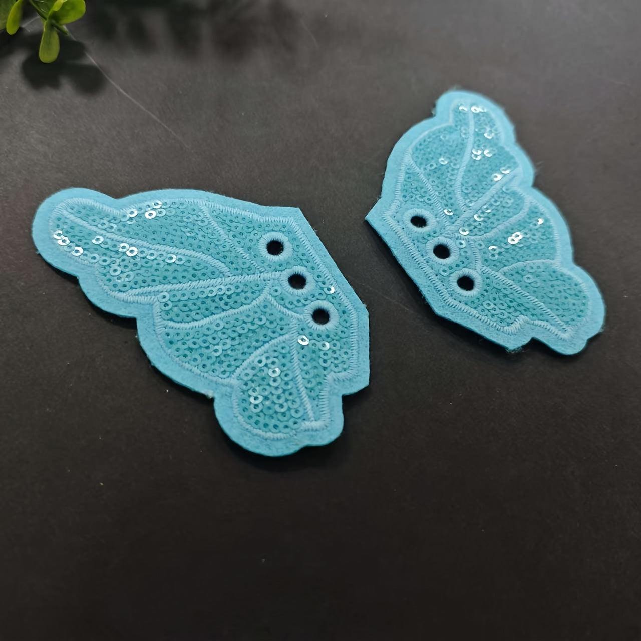 Unisex Glitter Sequin Butterfly Shoe Charms 1 Pair Jewelry & Boot Decor