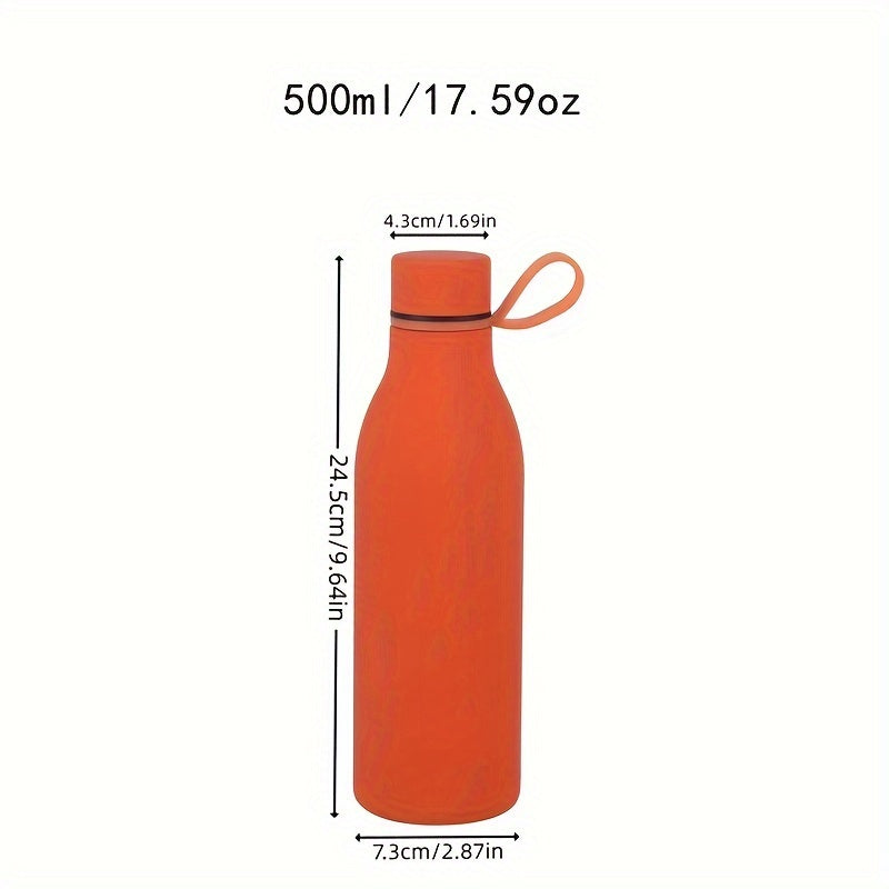 Stainless Steel Vacuum Insulated Water Bottle 500ml Leak-Proof with Handle for Outdoor Activities