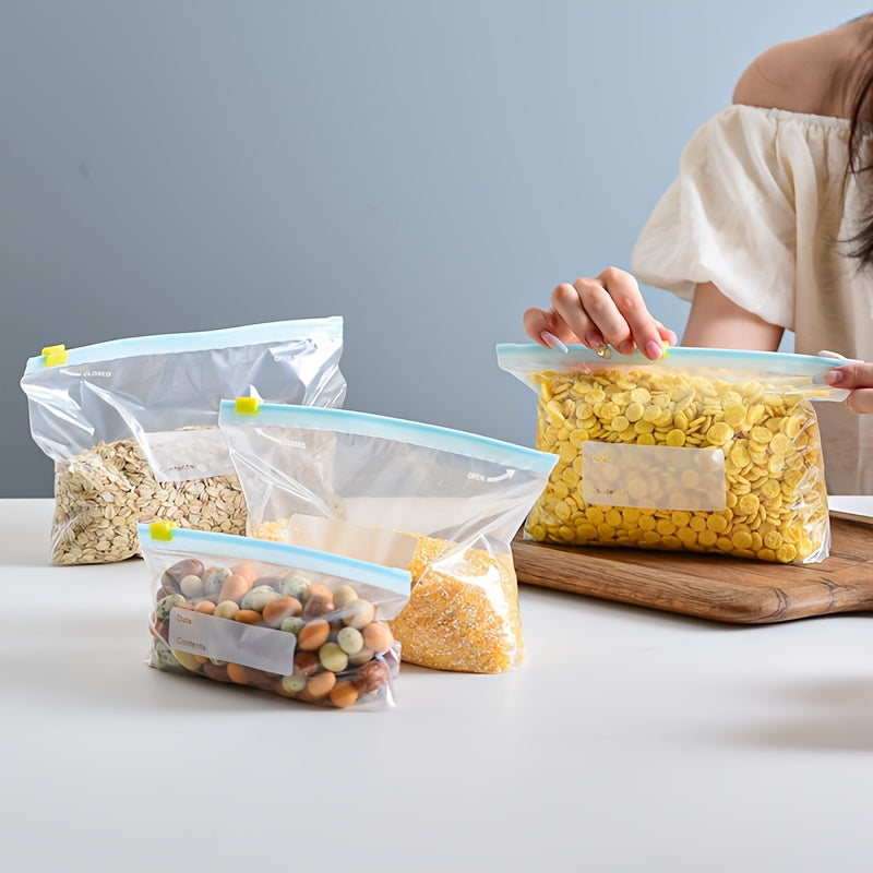 Refrigerator Storage Bags with Sliding Lock Durable Washable Family Camping Essentials