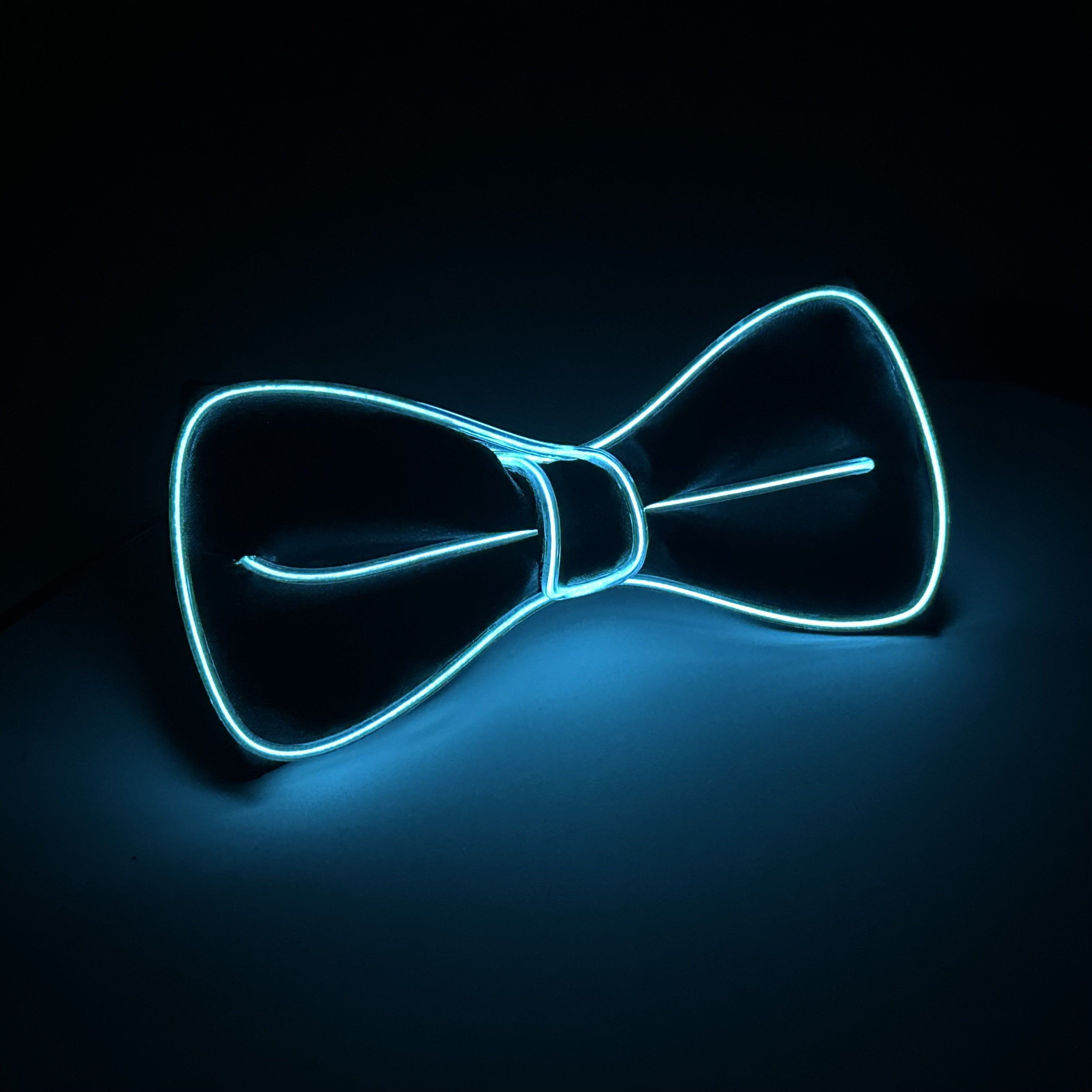 Halloween Glowing LED Neon Bow Tie for Parties Festivals and Celebrations