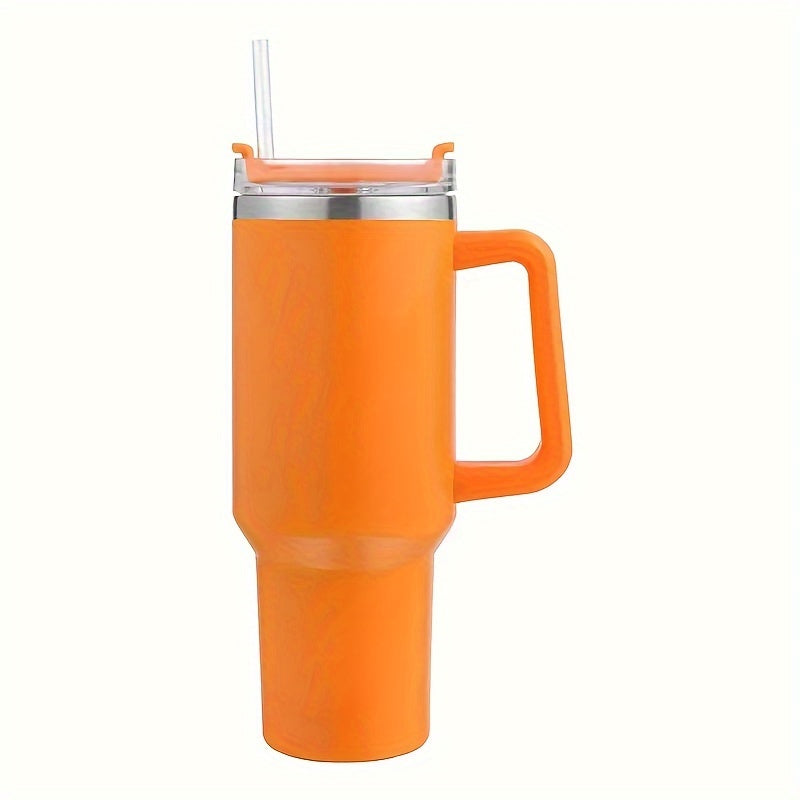 40oz Insulated Stainless Steel Tumbler with Handle and Straw Lid Leak-Proof Travel Mug