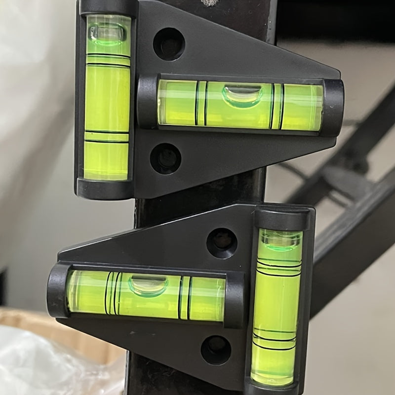 Juego de 4 niveles de burbuja impermeables para autocaravanas, comprobador cruzado, nivelador externo de expansión para camper y remolque