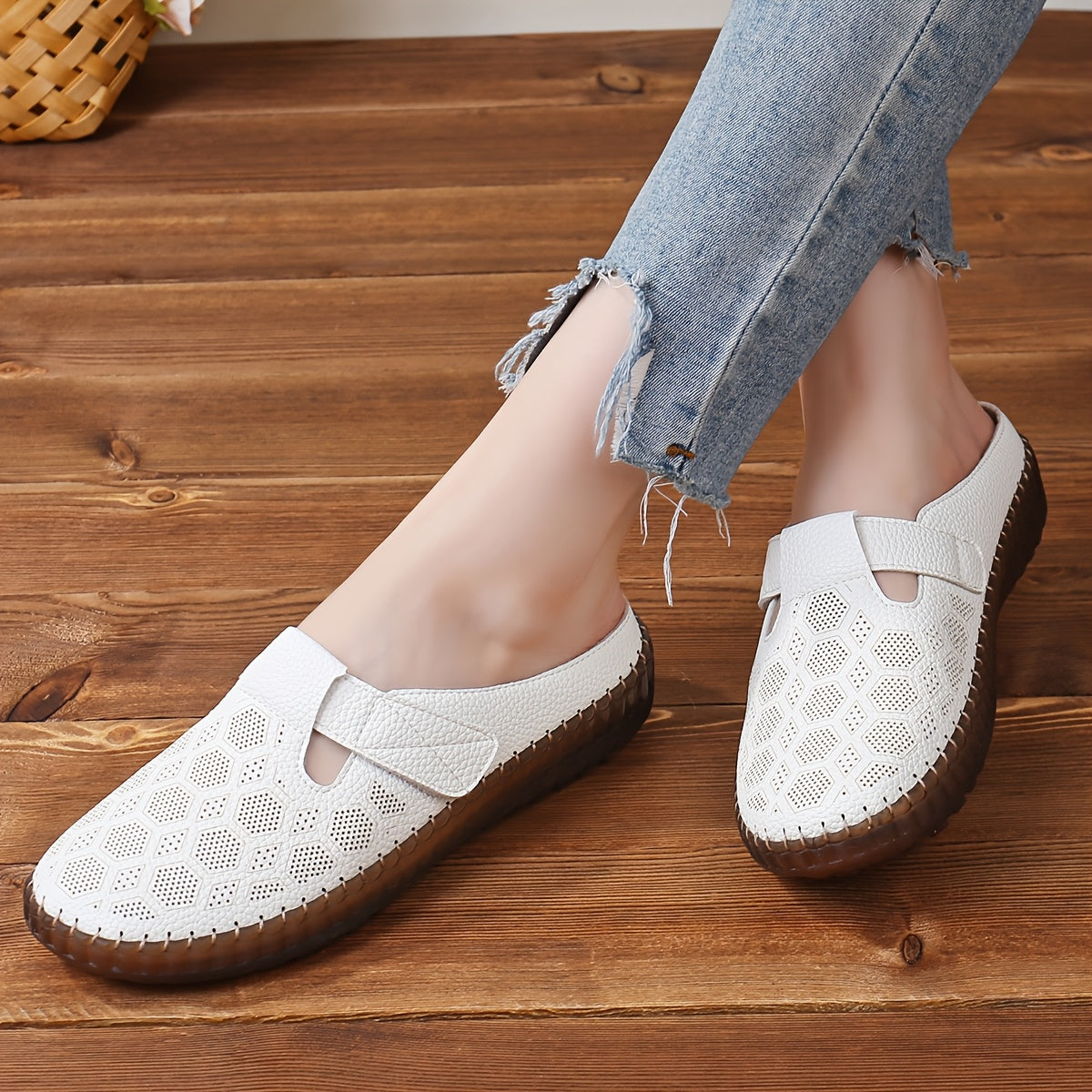Women's Handmade Adjustable Soft Sole Slip-On Shoes Non-Slip Durable