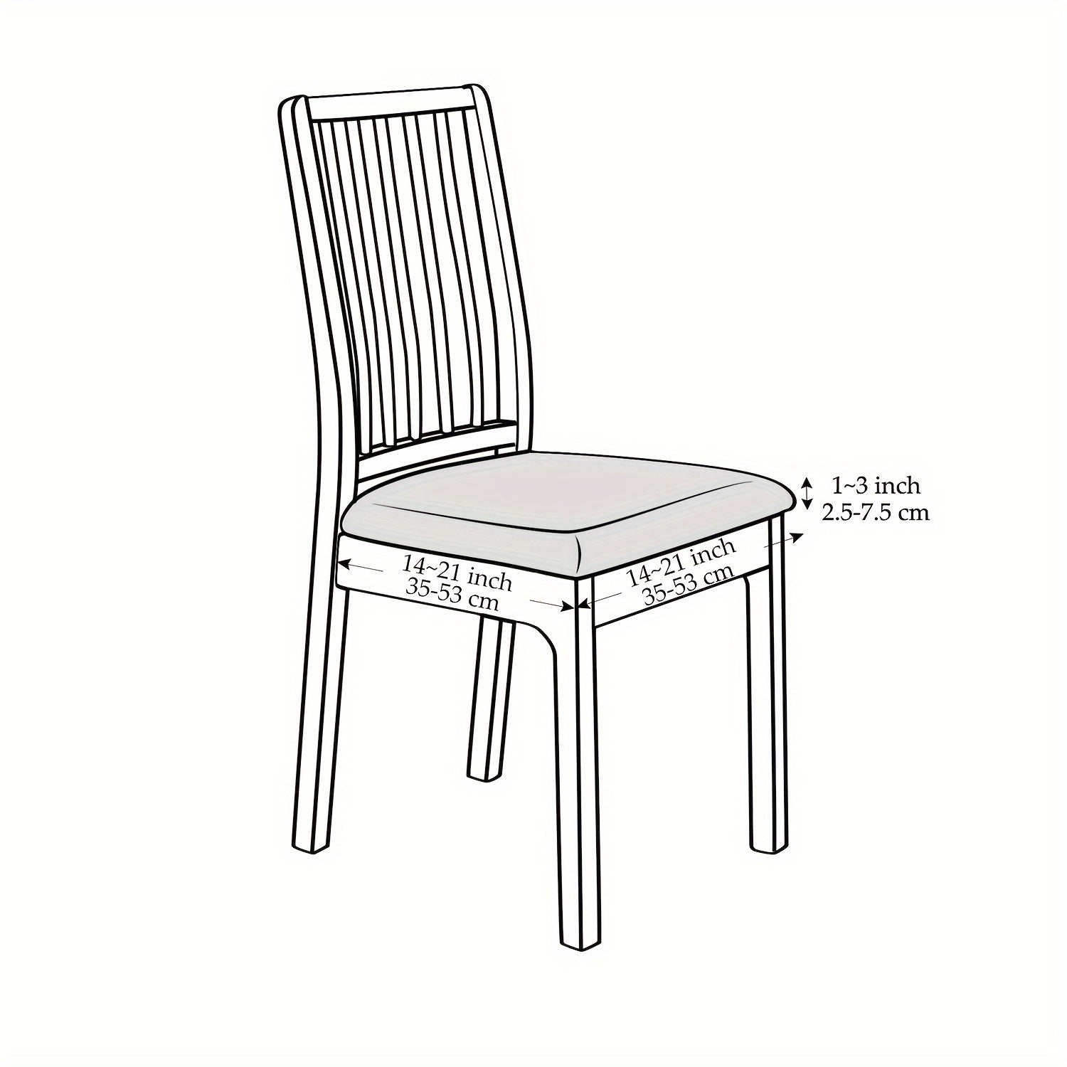 4/6 dona cho‘ziluvchan ovqatlanish stoli kreslolarining o‘rindiq qoplamalari, elastik moslash, bog‘lashlar, mashina yuviladigan