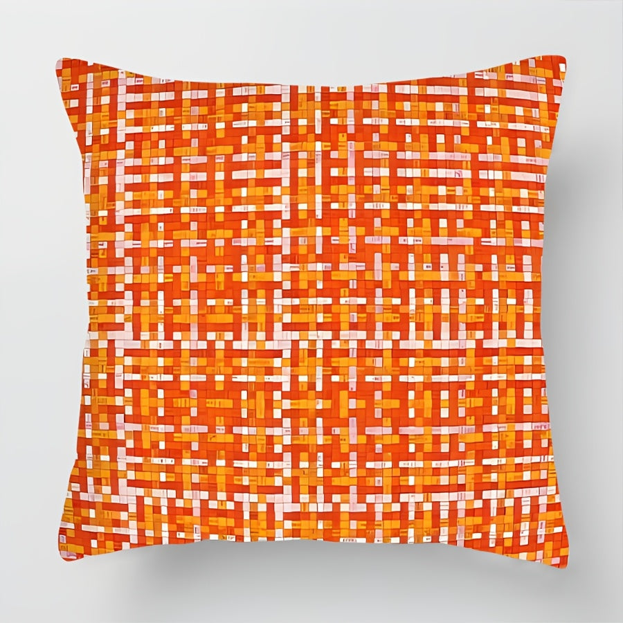 Houndstooth Throw Pillow Cover 44.96cm Polyester Zipper Sofa Bed Decor