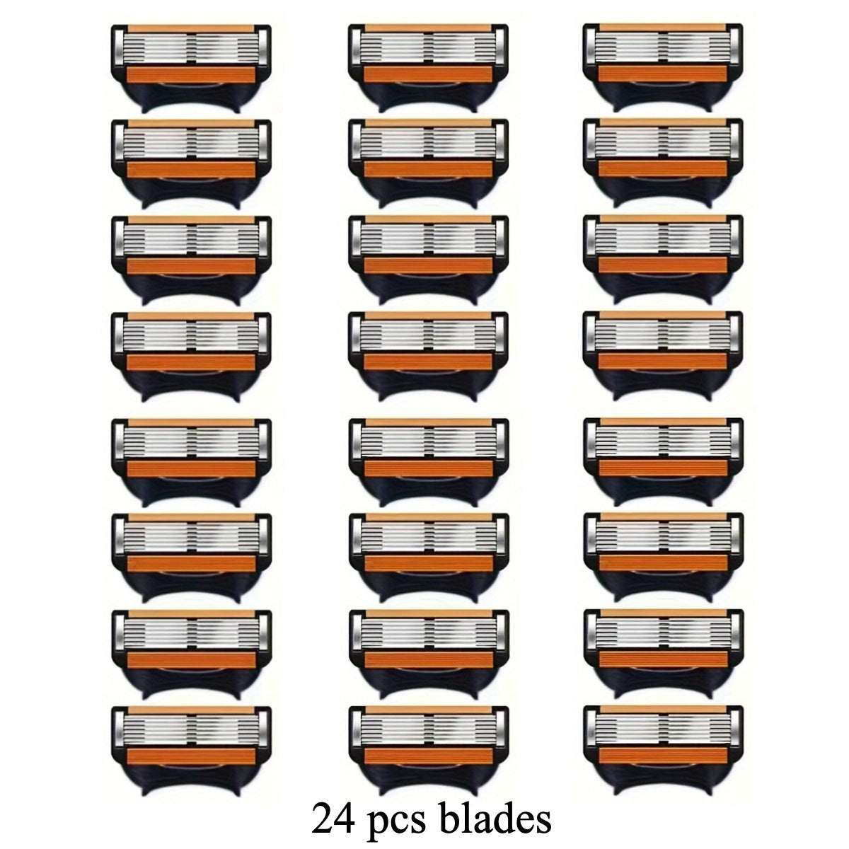 Men Stainless Steel Razor Blades Refills, 6-Layer, All Skin Types