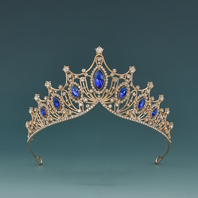 Girls Gold Tiara Hair Accessory for Birthday Celebration