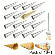 Stainless Steel Cone-Shaped Mold for Cream Horns Bread Rolling Ice Cream Cones