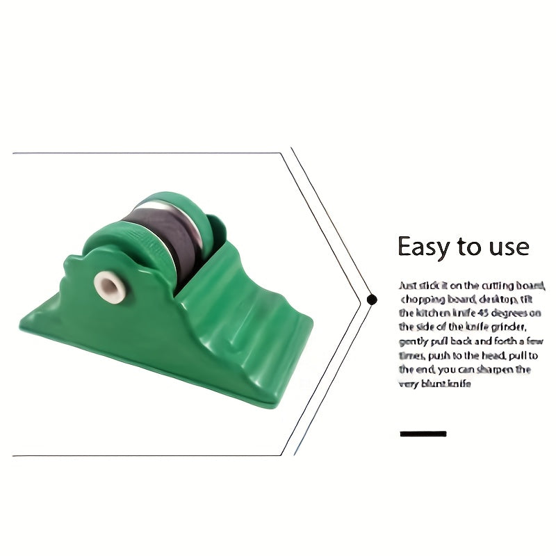 Portativ qoʻl bilan ishlovchi pichoq silliqlash mashinasi, yopishmaydigan asos bilan kichik o‘lchamda, mustahkam PP materialidan tayyorlangan. Zaryadlash yoki batareyalar talab qilinmaydi, uy va sayohat uchun muhim.