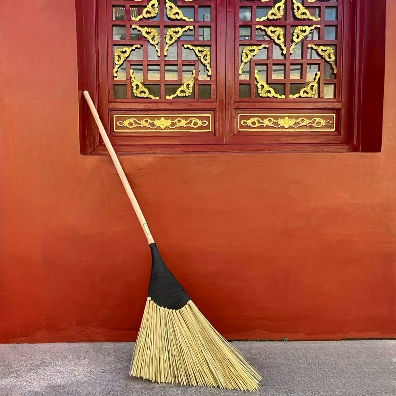 Multi-Functional Bamboo Silk Angled Broom for Hard Floors and Outdoor Use