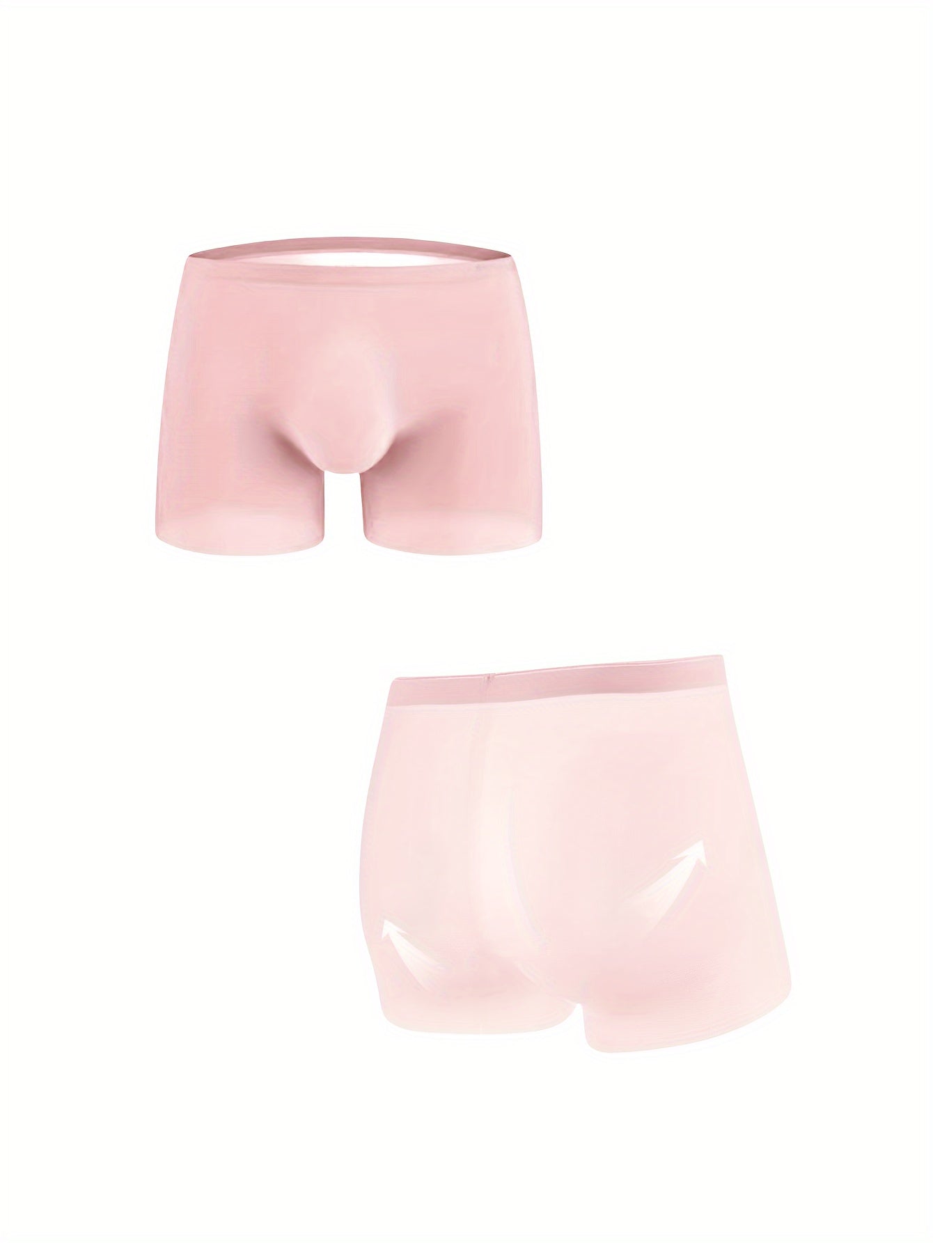 Pack de 4 bóxers semi-translúcidos transpirables para hombre, ropa interior delgada, elástica y fresca