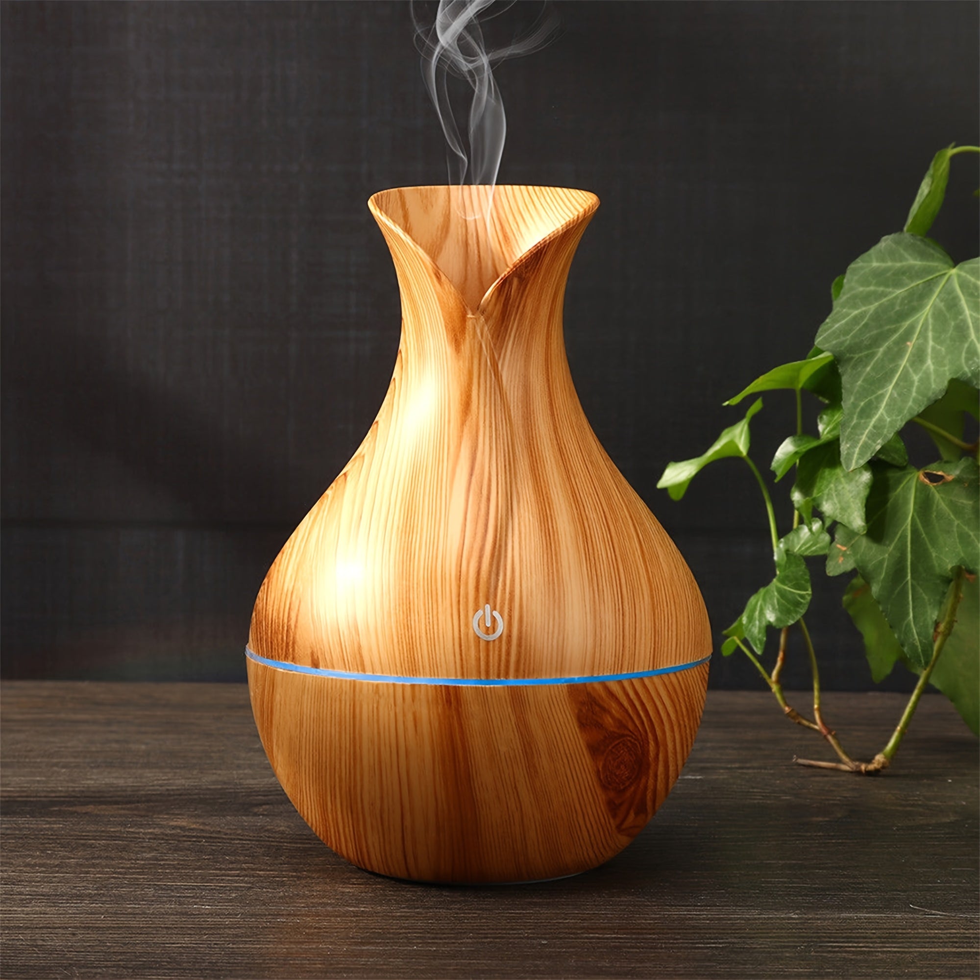 Elegant Wooden Essential Oil Diffuser with LED Night Light Aromatherapy Humidifier