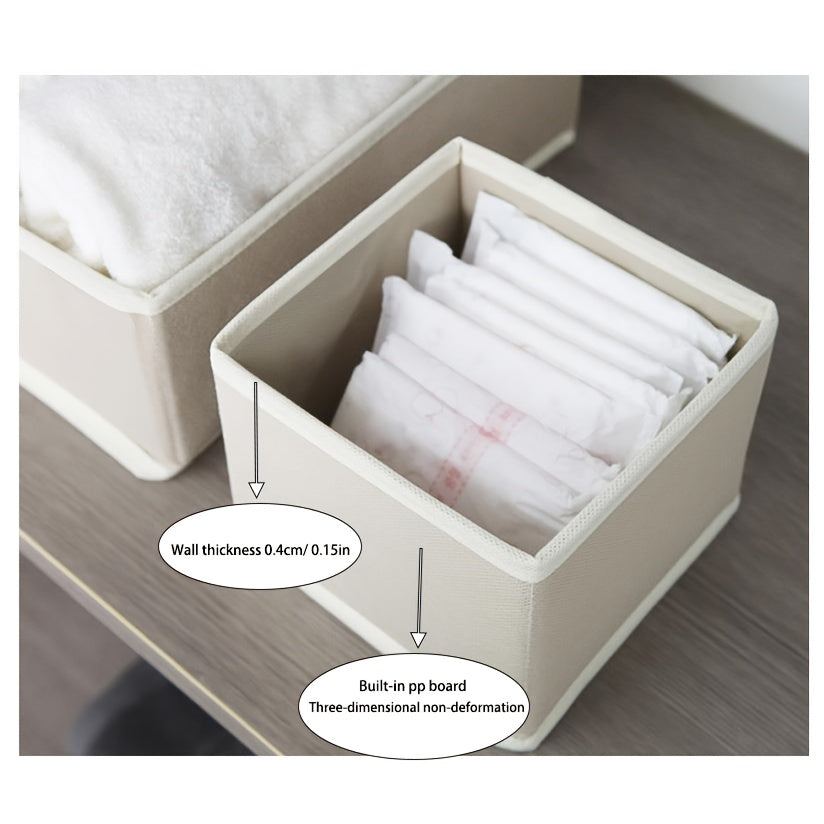6-Pack Foldable Non-Woven Storage Bins for Closet Organization
