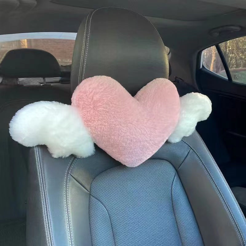 Almohada de apoyo para cuello con diseño de pato para cabezal de coche de dibujos animados adorable