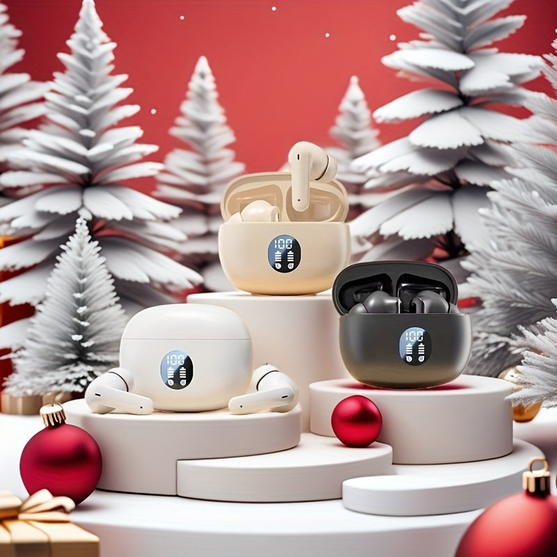 Tegishli boshqaruv va LED ko'rsatkichga ega simsiz quloqchinlar, o'yin o'ynash, yugurish va velosipedda yurish uchun ideal.