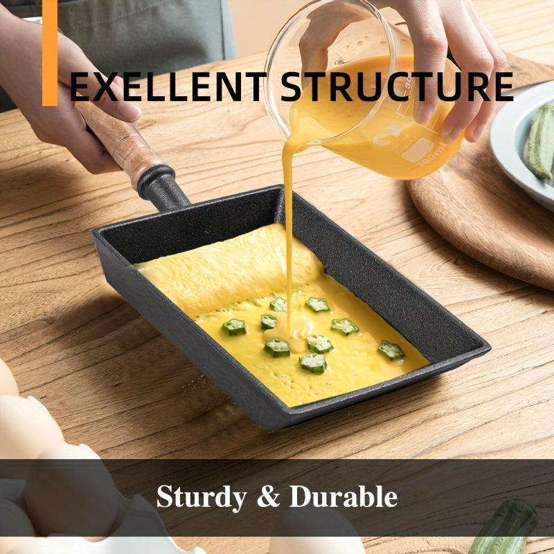 Cast Iron Frying Pan Non-Stick Japanese Style 1 Piece for Eggs Breakfast