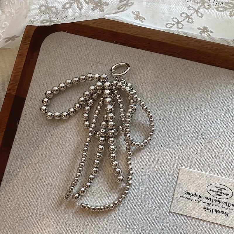 2 Pieces Pearl Butterfly Bow Shoe Accessories and Bag Pendants