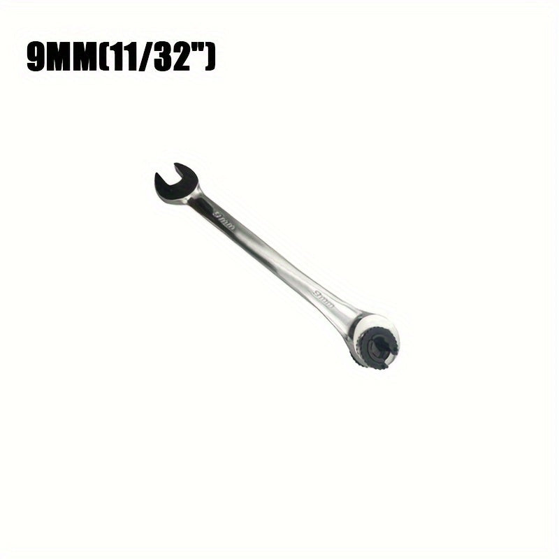 Universal Fixed Head Tubing Ratchet Open End Wrench Combination Tool