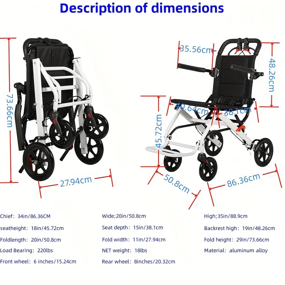 Lightweight Carbon Wheelchair with Linear Pull Brakes and Shelves