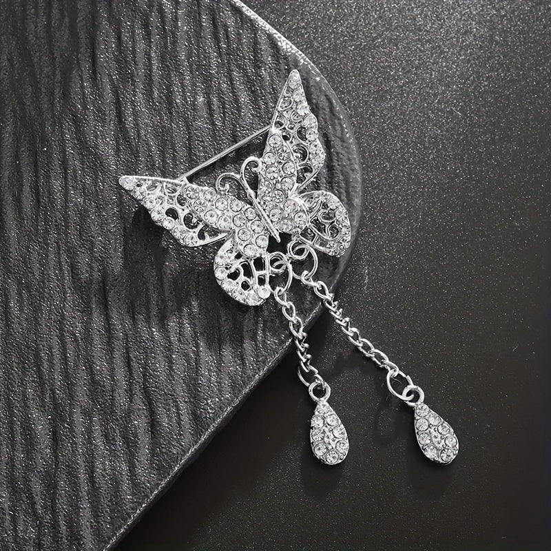 Women's Butterfly Brooch Pendant for Elegant Dresses and Formal Wear