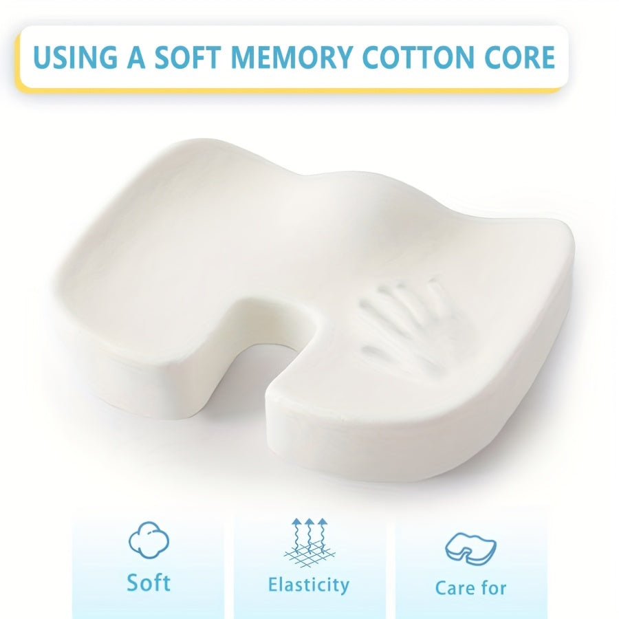 Кресельная подушка из памяти с дышащей трикотажной тканью серого цвета для офиса, автомобиля, самолета, длительного сидения