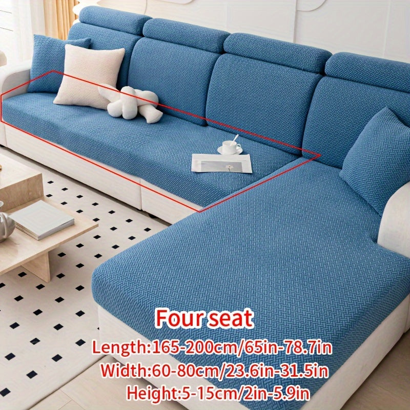 Современный жаккардовый чехол для дивана, изготовленный из прочного полиэстера и спандекса, не скользит, подходит для домашних животных, легкий в уходе, подходит для кресел и секционных диванов.