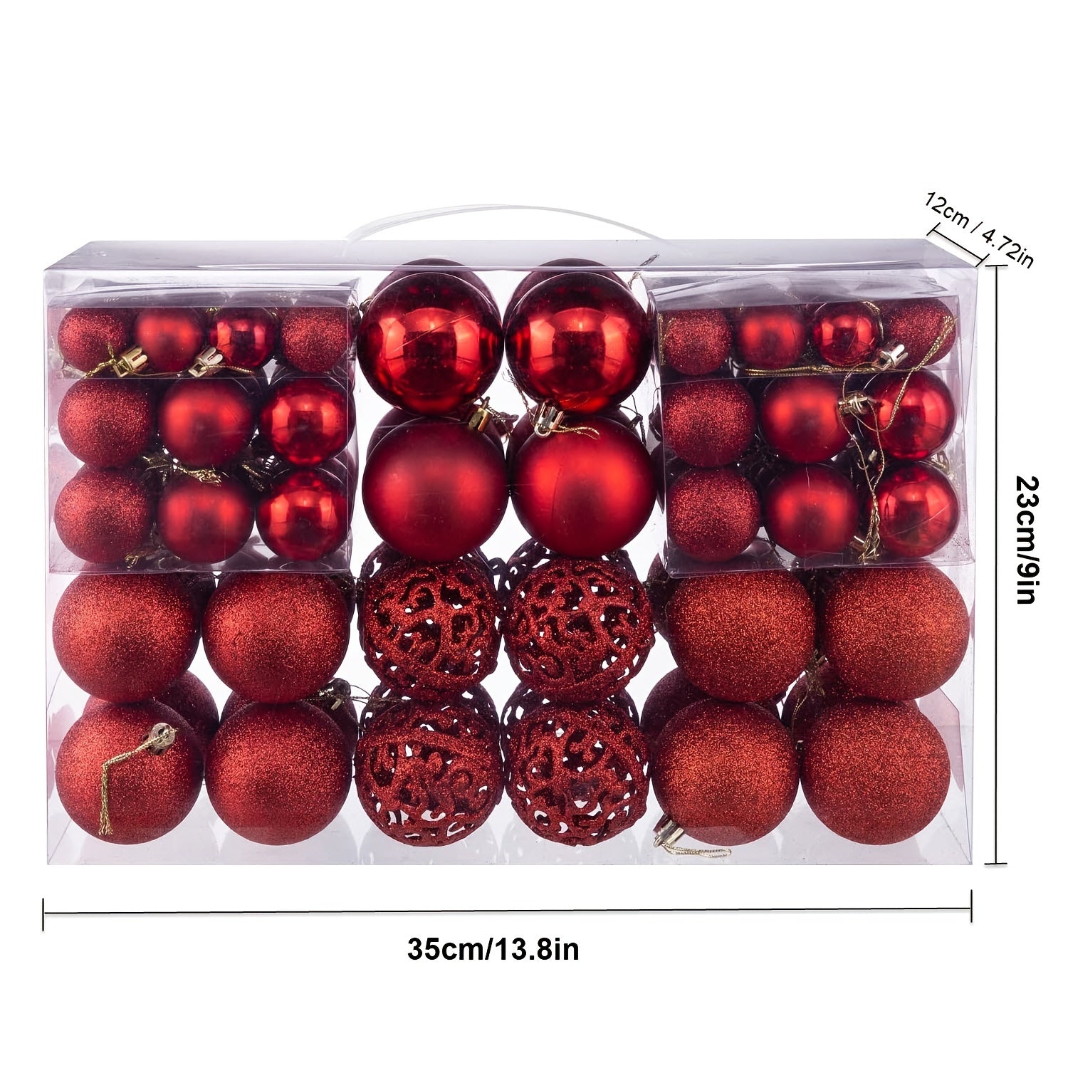 Christmas Ball Ornaments Set, 100 Assorted Colors for Tree Decorating