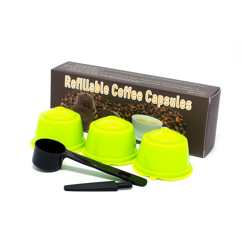3-Pack Reusable Plastic Coffee Pods for Dolce Gusto Machines Refillable