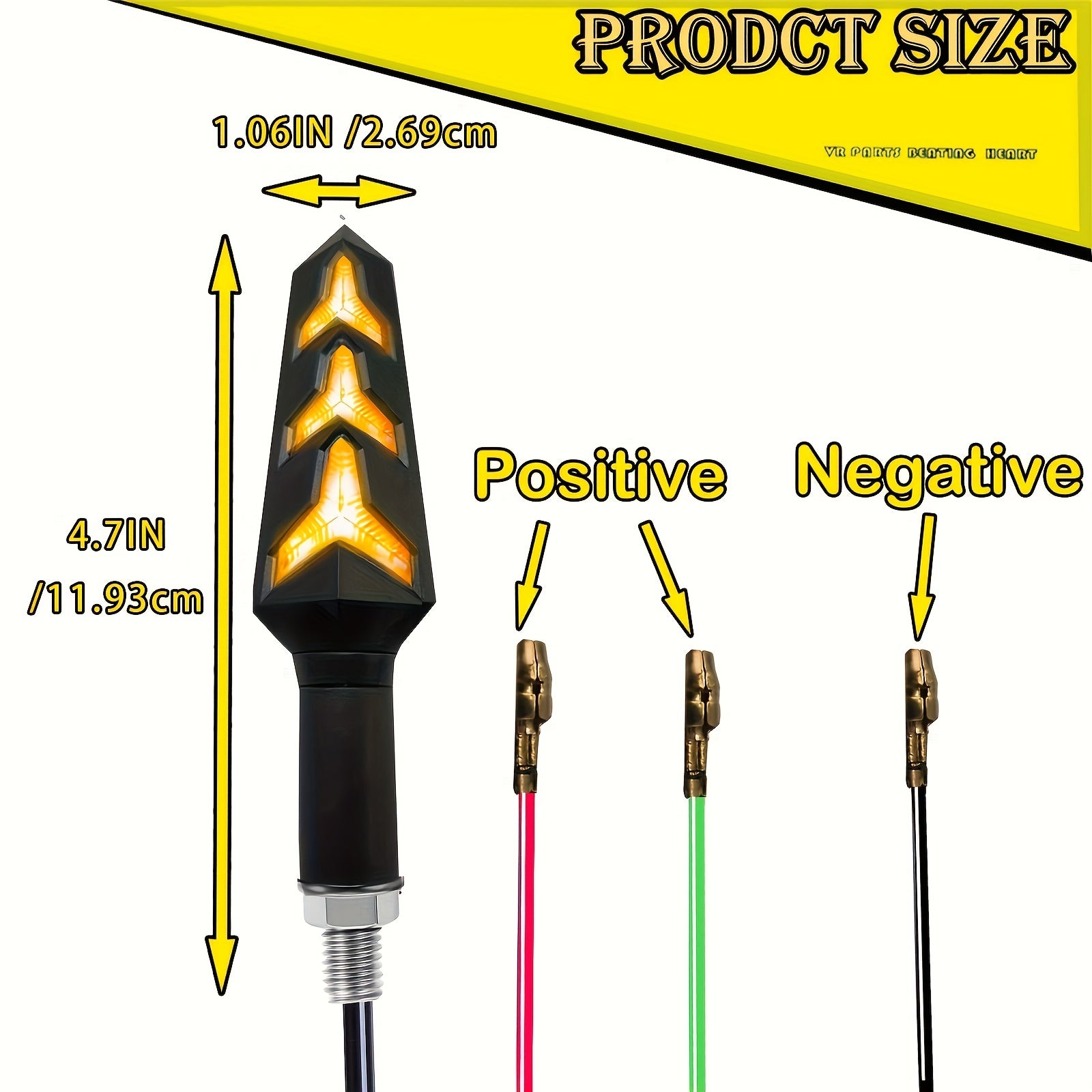 Universal motosikl suv oqimi ko'rsatuvchi chiroq, relé bilan, egiluvchan orqa chiroq