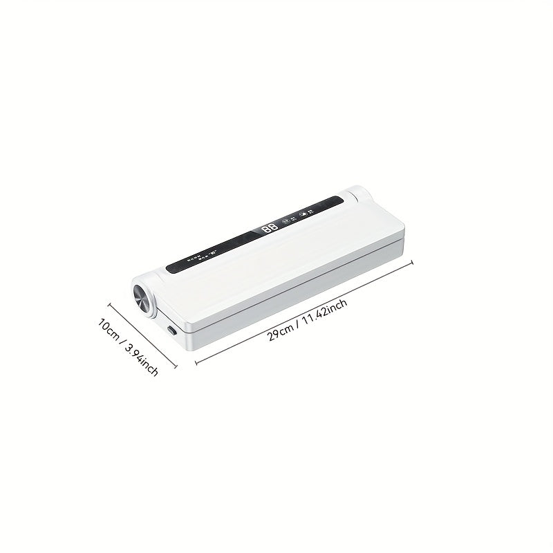 Plug-in sealing machine with LED display deep vacuum sealing includes 20 vacuum bags retains freshness suitable for dry wet items