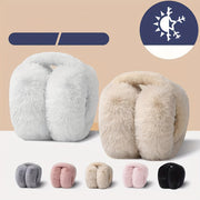 Velour Winter Earmuffs for Adults Soft Foldable Ear Warmers Cold Weather
