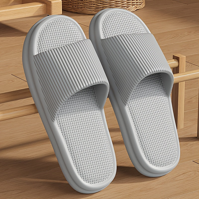 Plus Size 48-49 EVA Slides for Indoor Outdoor Non-Slip Quick-Dry Black