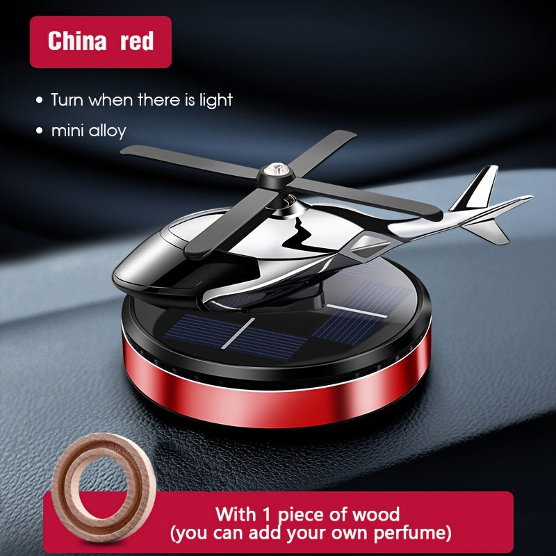 Solar Aluminum Rotating Helicopter Car Interior Decoration Model Without Fragrance Oil