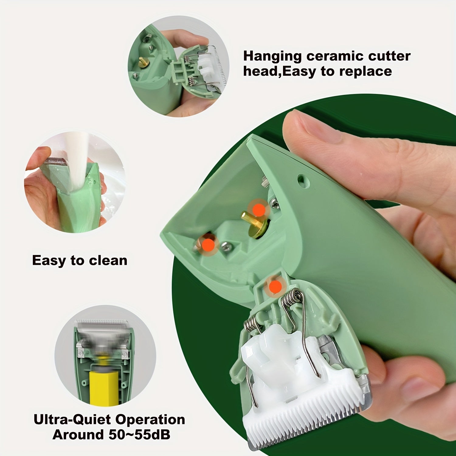 Men's Body Hair Trimmer with Ceramic Blade Rechargeable Electric Grooming Tool for Men and Women