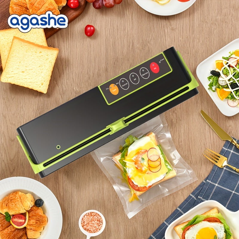 Vacuum Sealer Machine for Kitchen Food Preservation with Roll Bag, Automatic Sealing